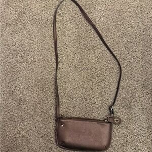 Joy Elegant Brown Leather Crossbody Bag